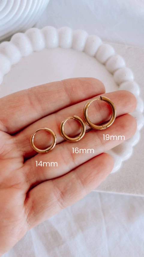 Aros Irina - Acero dorado - comprar online