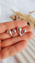Aros Amor acero blanco - comprar online