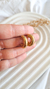 Aros Palermo chunk midi acero gold - comprar online