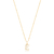Colar Letra Pequena Com Micro Zircônias Folheado a Ouro 18k