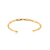Pulseira Bracelete Torcido Folheado a Ouro 18k