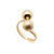 Anel Duas Bolas 9mm Lisa e Fosca Folheado a Ouro 18k - JOIAS AGAU
