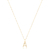 Colar Letra Pequena Com Micro Zircônias Folheado a Ouro 18k