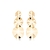 Brinco Círculos P M G com Textura Folheado a Ouro 18k