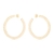 Brinco de Argola Tubo Fosco Folheado a Ouro 18k