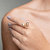 Anel Duas Bolas 9mm Lisa e Fosca Folheado a Ouro 18k - loja online