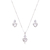 Conjunto 3 Peças Coração com Zircônia Prata 925