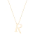 Colar Letra Grande Folheado a Ouro 18k na internet