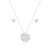 Conjunto Coração Trevo Prata 925