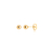 Brinco de Bola Lisa 4mm Folheado a Ouro 18k