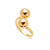 Anel Duas Bolas 9mm Folheado a Ouro 18k - comprar online
