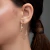 Brinco de Argola Com Zircônia e Bola 3mm Folheado a Ouro 18k - comprar online
