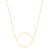 Colar Circulo Folheado a Ouro 18k