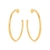 Brinco de Argola M Liso Folheado a Ouro 18k