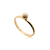 Anel Bola 5mm Pontilhada Folheado a Ouro 18k
