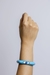 Bracelete Esmaltado Azul De Olho Grego Quadrado - comprar online