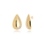 Brinco de Gota Grande Liso Folheado a Ouro 18k