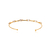 Bracelete com Zircônias Baguete Folheado a Ouro 18k