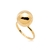 Anel Solitário Bola 13mm Lisa Folheado a Ouro 18k - JOIAS AGAU