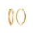 Brinco de Argola Articulada Oval Grande Folheado a Ouro 18k