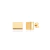 Brinco de Tubo Retangular Folheado a Ouro 18k
