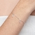 Pulseira Elo com Cinco Gotas de Zircônia Prata 925 - comprar online