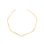 Colar Aro Levemente Irregular Liso Folheado a Ouro 18k