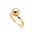 Anel Bola Lisa 9mm Folheado a Ouro 18k