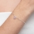 Pulseira Pingente Coração Lilás Prata 925 - comprar online
