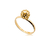 Anel Bola 7mm Telada com Zirconia Folheado a Ouro 18k - JOIAS AGAU