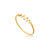 Anel Aro Metade Zig Zag Folheado a Ouro 18k - JOIAS AGAU