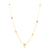 Colar Com Bolas Lisas 3mm, 5mm, e 6mm Folheado a Ouro 18k