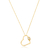Colar Coração com Fecho de Zircônia Folheado a Ouro 18k