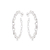 Brinco de Argola Elo com Zirconia Prata 925