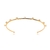 Pulseira Bracelete com Zircônias 2mm Folheado a Ouro 18k