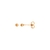 Brinco de Bola Fosca 3mm Folheado a Ouro 18k