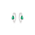 Brinco Argola Gota Zirconia Verde Prata 925