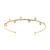 Pulseira Bracelete com Zircônia Intercaladas Folheado a Ouro 18k