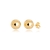 Brinco de Bola Lisa 13mm Folheado a Ouro 18k