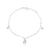 Pulseira Elo com Três Zirconias Prata 925