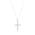 Colar Crucifixo Zircônia Baguete Prata 925