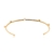 Pulseira Bracelete com Zirconia e Bolinha Intercalada Folheado a Ouro 18k