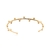 Pulseira Bracelete com Bola 3mm Intercalada Folheado a Ouro 18k