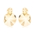 Brinco Redondo Com Textura Folheado a Ouro 18k