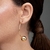 Brinco Meia Argola Com Bola Folheado a Ouro 18k - comprar online
