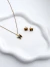 Conjunto Colar + Brinco Aço Inoxidável Borboleta Preta Folheado a Ouro 18K na internet