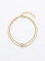 Pulseira Dupla Gota Cristal Folheado a Ouro 18K