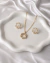 Conjunto Colar + Brinco Folheado a Ouro 18K Esfera Cravejada - comprar online