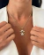 Colar Folheado a Ouro 18K Menina Cravejada