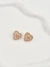 Brinco Coração Cravejado Cristal Folheado a Ouro 18K - Favorita Varejo